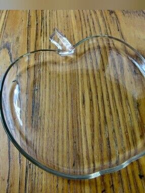 4PC Set Vintage 1950s Hazel-Atlas Orchard Clear Glass Farmhouse Plates